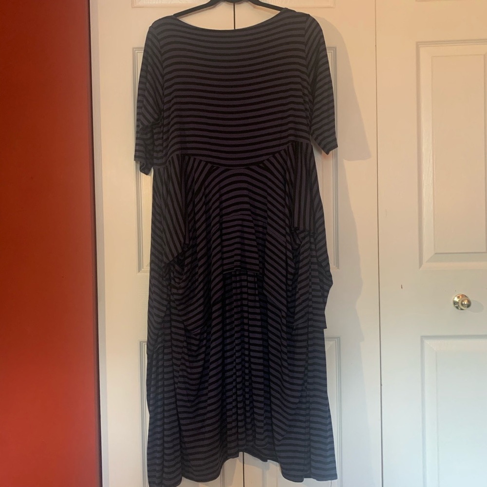 Comfy U.S.A Striped Dress-1X slight discoloration